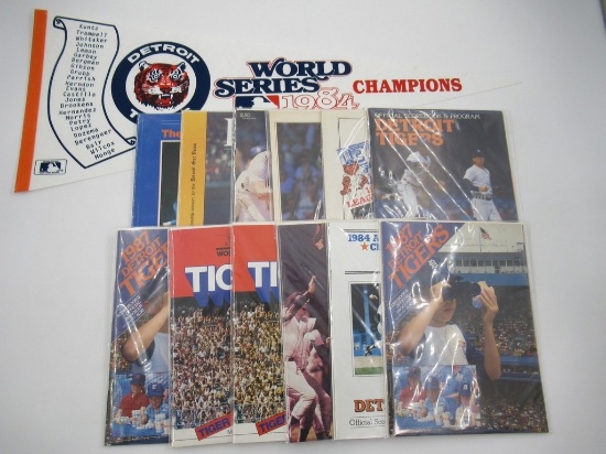 Detroit Tigers Scorebook/Program/Pennant and More Lot