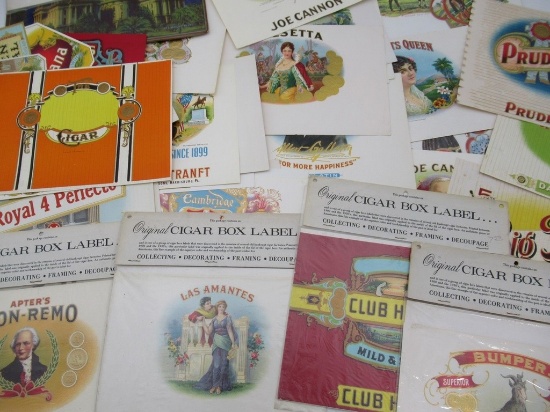 Vintage Cigar Box Labels Lot