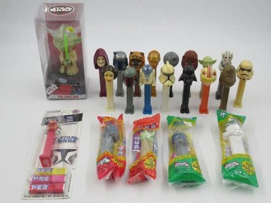 Pez Dispenser Star Wars Lot + Bobblehead