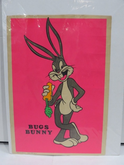 1970s Era Bugs Bunny Looney Tunes Black Light Poster