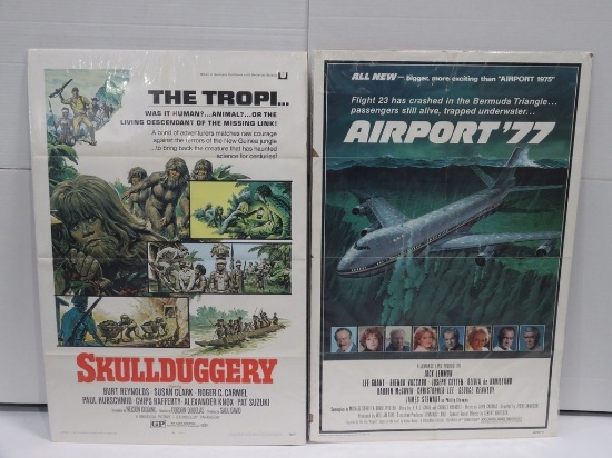 Skullduggery 1970 & Airport '77 1977 Film One Sheet Posters