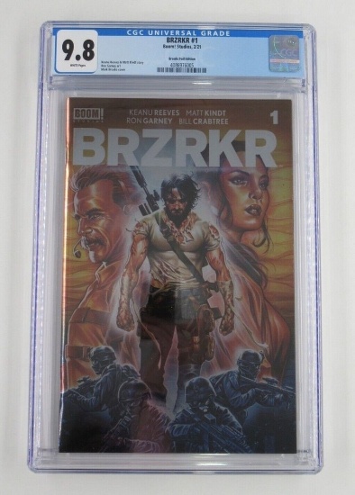 Brzrkr #1 Brooks Foil Edition Variant Cover CGC 9.8/Keanu Reeves