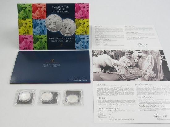 Lot of (3) 2012 Canada $20 Queen's Diamond Jubilee Fine Silver Coins