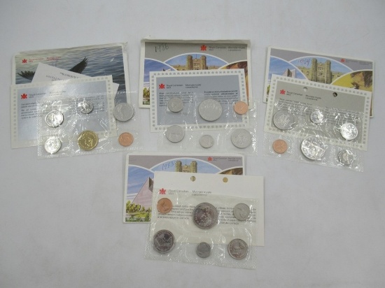 Lot of (4) 1983-1988 Canada Proof Like Coins Sets