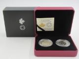 2018 Canada Fine Silver 2-Coin Set/30th Ann. Silver Maple Leaf