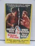 Cape Fear 1962 Gregory Peck Mounted One Sheet Poster