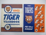 Detroit Tigers 1962 + 1963 Baseball Yearbooks