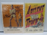 Abilene Town 1946 & The Train Robbers 1973 Western Film One Sheet Posters
