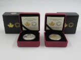 2017 Canada $25/Silver Dollar Fine Silver Coins Lot of (2)