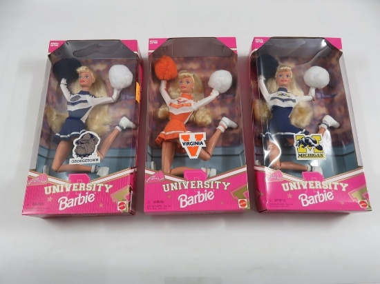 Barbie College University Cheerleader Lot of (3)