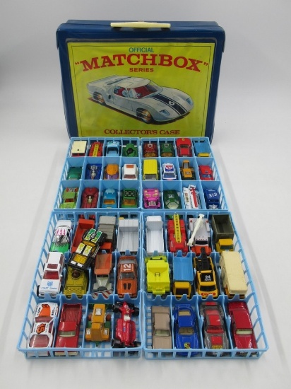 Matchbox Vintage Die-Cast Car/Vehicle Lot w/Case