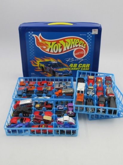Hot Wheels Vintage to Modern Die-Cast Vehicle Lot w/Case