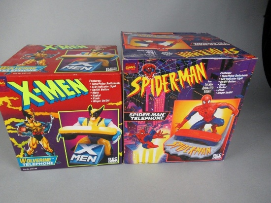 Spider-Man + Wolverine Telephones Lot 1994