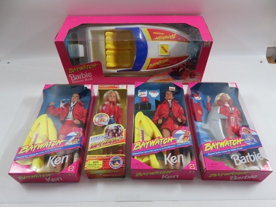 Barbie  Doll Lot with Ken/CJ Parker + Rescue Boat