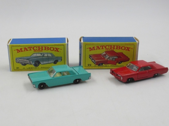 Matchbox/Lesney Vintage Car Lot w/Boxes #31 + #22