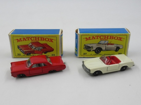 Matchbox/Lesney Vintage Car Lot w/Boxes #27 + #22
