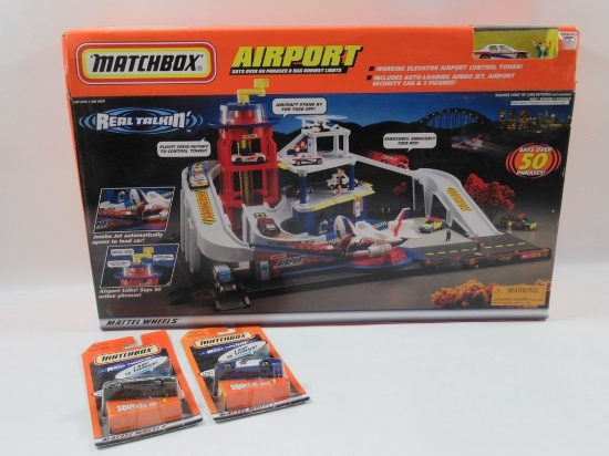 Matchbox Real Talkin' Airport Playset + (2) Cars