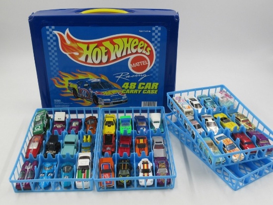 Hot Wheels Vintage to Modern Die-Cast Vehicle Lot w/Case