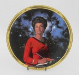Star Trek Nichelle Nichols Uhura Signed Plate 1991