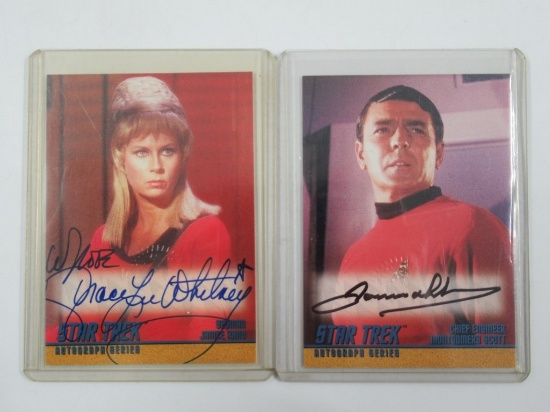 Lot of 2 Star Trek Autographed Chase Cards James Doohan