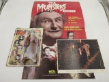The Munsters 1966 Press Photo + 1981 Promo Poster + Herman Munster Cowboy Figure 2004