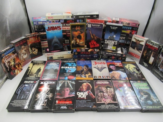 Horror Movies on VHS (Lot of 75)