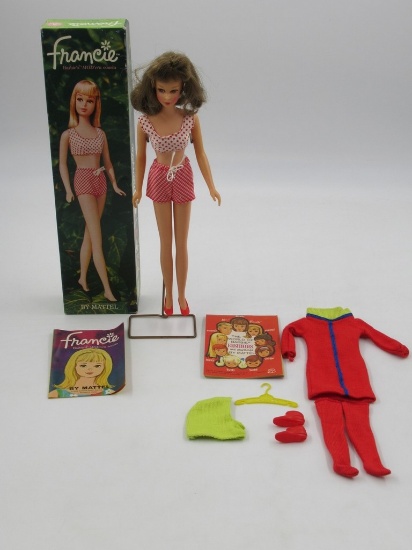 Francie (Barbie's Cousin) 1960s Doll with Box/Complete + Extra
