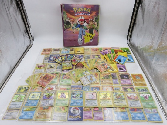 Vintage Pokemon/Digimon Card & Binder Lot w/ Holo Cards