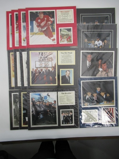 Movie/Music/Sports/Historical/Pop Culture Matted Photo Lot