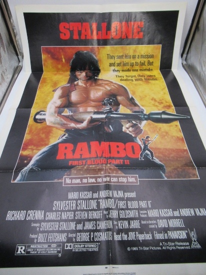 Rambo First Blood Part II (1985) Vintage 1sh Poster