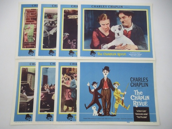 Charlie Chaplin 1959 Chaplin Revue Lobby Card Set of (8)