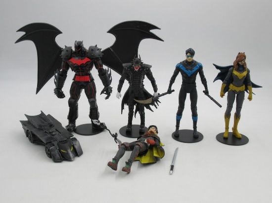 DC Multiverse Action Figures + Batmobile BAF lot