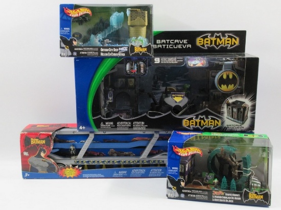 Hot Wheels Batman Playset Lot of (4)
