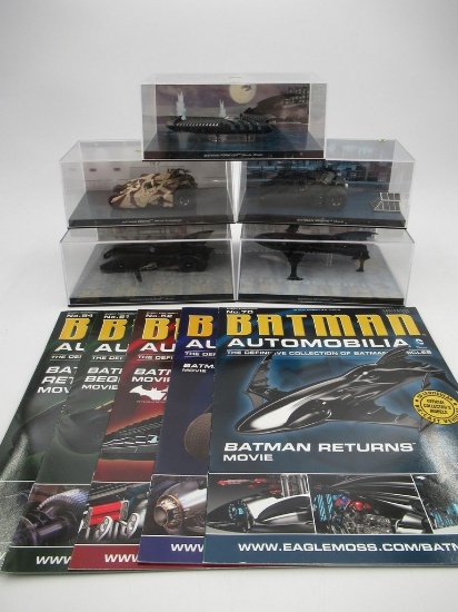 Batman Automobilia Begins/Returns/Forever Movie Eaglemoss Die-Cast Vehicle Lot of (5)
