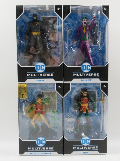 McFarlane DC Multiverse Rebirth Batman/Robin/Joker + Gold Label Figure