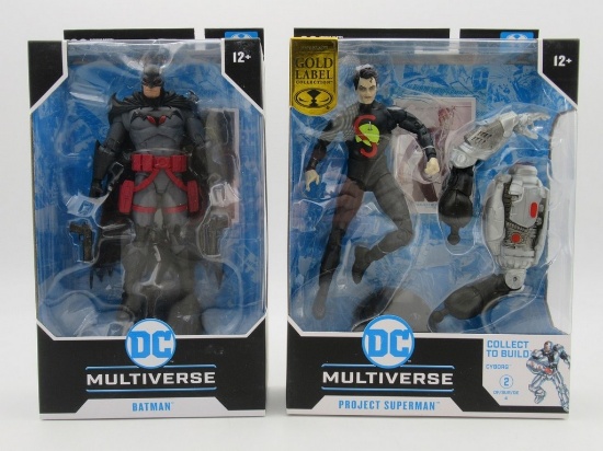 McFarlane DC Multiverse Flashpoint Exclusive Batman + Project Superman Gold