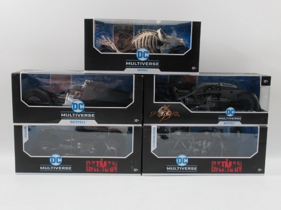 McFarlane DC Multiverse Vehicle Lot Batcycles + More