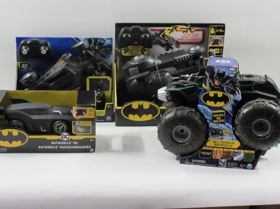 Batman DC Batmobile Spin Master RC Vehicle Lot  of (4)