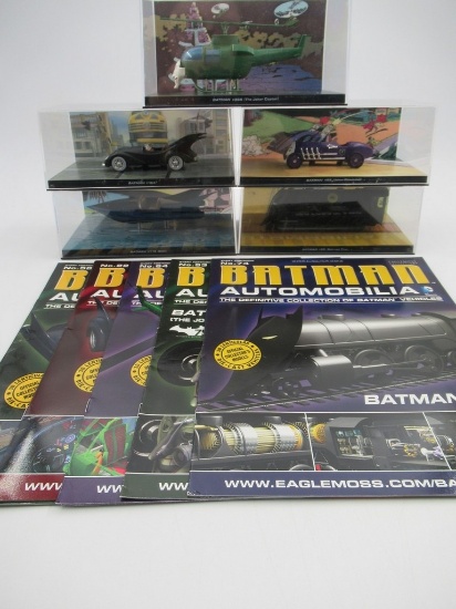 Batman Automobilia Comics Themed Eaglemoss Die-Cast Vehicle Lot of (5)