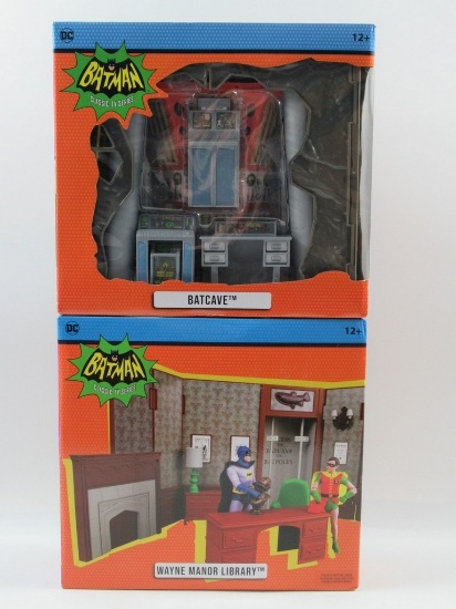 DC Batman Classic TV Series Playset MacFarlane Lot of (2)
