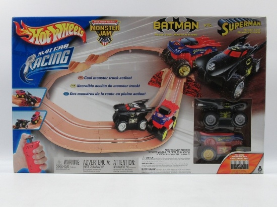 Hot Wheels Monster Jam Batman Vs. Superman Slot Car Racing Set