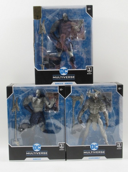 McFarlane DC Multiverse Steppenwolf + Darkseid + Darkseid Gold Label Figures