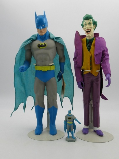 1982 Batman + Joker Vinyl Figures with Stands/Hamilton Presents