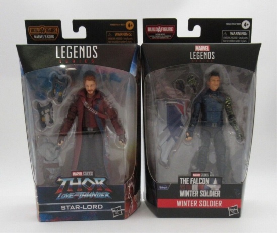 Marvel Legends Series Star-Lord & Winter Soldier Set of 2 Build A Figure