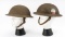 2 WWI Brodie Helmets