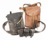 2 WWII German Map Cases & Ammo Pouch
