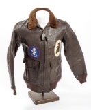 WWII Jolly Rogers Leather Bomber Jacket