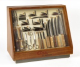 Retro Case Knives Store Counter Display W/ Samples