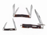 3 Case XX USA Folding Knives