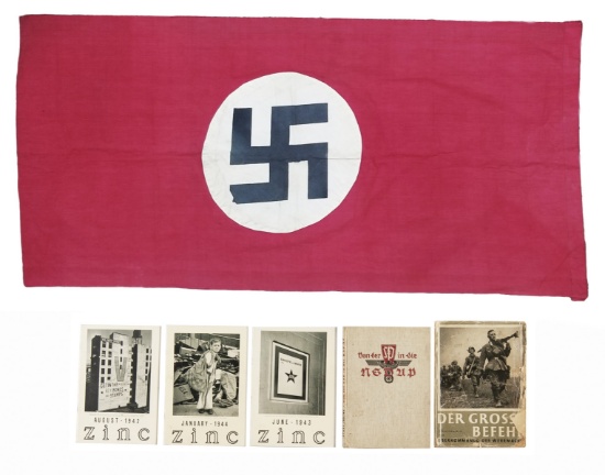 NSDAP Flag, 2 Propaganda Books & More